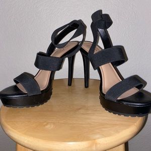 I.N.C. 5 Inch Black High Heels, Size 9